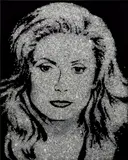 Catherine Deneuve (Diamond Divas) by Vik Muniz, 2004, chromogenic print mounted to aluminum, sold Nov 2023