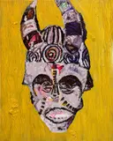 Ludovic Nkoth, Item #57, 2019, acrylic and marker on canvas