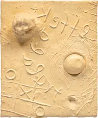Untitled by Martin Kippenberger, 1991, foil, latex, acrylic, pigment and gauze on canvas, sold Nov 2023