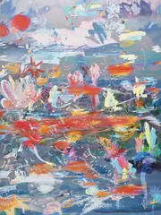 Petra Cortright, boy+free+sex+storiesboylink, 2014, digital painting on aluminum