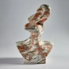 Jon Rafman, New Age Demanded (Twistface Pink), 2015, CNC routed Norway pink marble