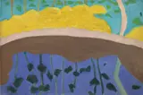 Sally Michel Avery, Reflected Grove, 1966, oil on canvasboard