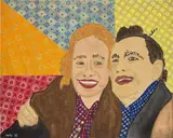 William Copley, Untitled (Marjorie and Bill), 1978, acrylic and graphite pencil on canvas