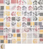 Jennifer Bartlett, Alphabet Eight, 1993, Testor’s enamel, baked enamel and silkscreen on steel plate, in 65 parts