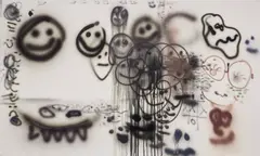 Gonzo by Nate Lowman, 2009, alkyd on canvas, sold Jul 2023