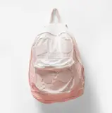 Daniel Arsham, My Backpack (Peach Chiaroscuro), 2017, painted Hydro-Stone