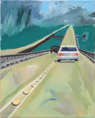 Lake Pontchartrain Causeway by Celeste Dupuy-Spencer, 2016, oil on canvas, offered Jul 2023