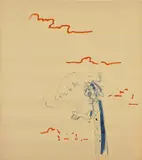 George Condo, Untitled, 1985, gouache, ink, tempera, crayon and pencil on paper