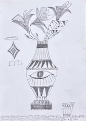 A Drawing #35 by Jordy Kerwick, 2019, graphite on paper, double-sided, sold Jul 2023