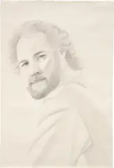 Doug by Alex Katz, 1977, pencil on paper, sold Jul 2023
