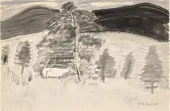 Lone Animal by Milton Avery, 1962, oil on paper, sold Jul 2023