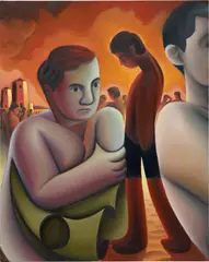 Justin Liam O'Brien, Leaving Riis, 2020, oil on canvas