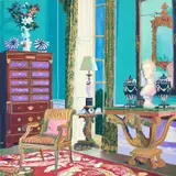 Andy Dixon, Christie's (Lord Berners Faringdon House), 2019, acrylic and oil pastel on canvas