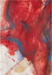 Rita Ackermann, Fire By Days XXVIII, 2012, oil on paper