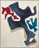 Ida Ekblad, To drink a glass of melted snow, 2010, oil on linen, in artist's frame
