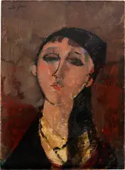 Amedeo Modigliani, Tête de jeune fille (Louise), 1915, oil on board