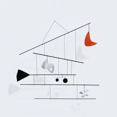 Alexander Calder, New Blériot, 1950, sheet metal, wire, rod and paint