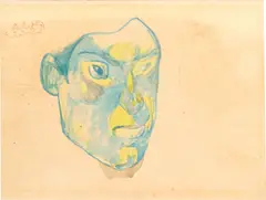 Paul Gauguin, Masque de Meyer de Haan, 1889-1890, watercolor on paper