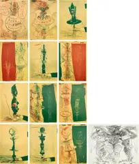 2 times 5 BATS (D. 360) by Dieter Roth, 1978, The complete set of 12 offset lithographs in colors, one tipped to the cover (as issued) and one unique 'speedy drawing', sold Feb 2023