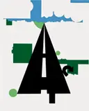 Allan D'Arcangelo, Landscape II, from 11 Pop Artists, Volume II, 1965, Screenprint in colors, on transparent mylar, the full sheet