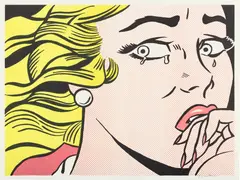Roy Lichtenstein, Crying Girl (C. II.1), 1963, Offset lithograph in colors, on lightweight wove paper, with full margins