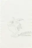 Andy Warhol, Flower Drawing (single flower in footed bowl), 1974, Graphite drawing, on J. Green paper