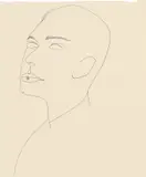 Andy Warhol, Unidentified Male, c. 1955, Black ink drawing, on wove paper