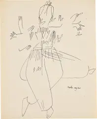 Andy Warhol, Nala Najan, c. 1952, Black ink drawing, on wove paper