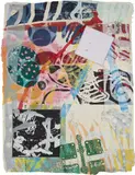 Sam Gilliam, Cuatro, 1994, Monoprint with screenprint, collage, acrylic, stitching and embossing in colors, on handmade paper, the full sheet