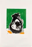 Untitled, from The Basque Suite (E. & B. 80) by Robert Motherwell, 1971, Screenprint in colors, on J.B. Green paper, with full margins, sold Feb 2023