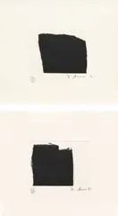 Videy Afangar #3; and #5, from Videy Afangar (G. 1512 & 1514, B-W. 66 & 68) by Richard Serra, 1991, Two etchings, on Hahnemühle paper, with full margins, sold Feb 2023