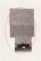 Dorothea Rockburne, Open Sesame: Sky Chart, 1991-1999, Photograph collage and colored pencil drawing, on Saunders paper