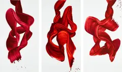 James Nares, In Three Words, 2012, Three screenprints in colors, on Somerset paper, the full sheets