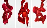 James Nares, In Three Words, 2012, Three screenprints in colors, on Somerset paper, the full sheets