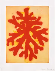 Donald Baechler, Red Coral, 2004, Etching and aquatint in colors, on Hahnemühle paper, with full margins