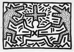 Keith Haring, Untitled 1-6: one plate (L. p. 20), 1982, Lithograph, on Rives BFK paper, with full margins