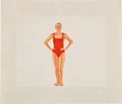Swimmer (S. 235) by Alex Katz, 1990, Woodcut in colors, on Echizen-Kozo paper, with full margins, sold Feb 2023