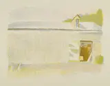 Wolf Kahn, The Open Door, 1982, Lithograph in colors, on Arches paper, with full margins