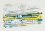 Wolf Kahn, Martha's Vineyard, 1980, Lithograph in colors, on Arches paper, with full margins