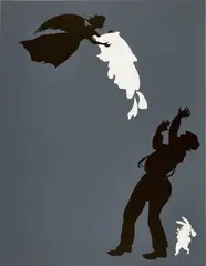 Kara Walker, Emancipation Approximation: Scene 9, 1999-2000, Screenprint in colors, on Somerset paper, the full sheet