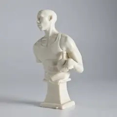 St. Francis of Adelaide by Kehinde Wiley, 2006, Cast marble dust and resin multiple, lacking the book, scepter and four fingers, sold Feb 2023