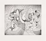 George Condo, Renaissance Figures II, 2020, Etching and drypoint, on Hahnemühle paper, with full margins