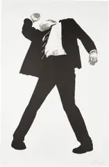 Rick, from Men in the Cities by Robert Longo, 1994, Lithograph, on Arches Cover paper, with full margins, sold Feb 2023