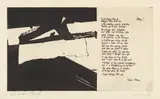 Franz Kline, I Will Always Love You, from 21 Etchings and Poems, 1957-1960, Etching and aquatint, on Rives BFK paper, with full margins