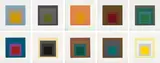 Homage to the Square: Ten Works by Josef Albers (D. 156) by Josef Albers, 1962, The complete set of 10 screenprints in colors, on Mohawk Superfine Bristol paper, with title, text by Richard Lippold, a, sold Apr 2023