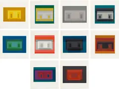 Ten Variants (D. 173) by Josef Albers, 1967, The complete set of 10 screenprints in colors, on Rives BFK paper, with full margins, loose (as issued), contained in th, offered Apr 2023