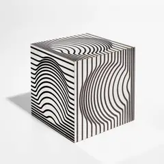 Victor Vasarely, Sir-Ris positif, 1967, Screenprint, on anodized aluminum multiple