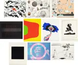 Various Artists, New York International, 1966, The complete set of 10 prints, including screenprints, lithographs, and one offset lithograph with objects in various media, in colors and in black and white, on various wove papers and one on vinyl, with full margins and the full sheets, loose (as issued), including an additional Öyvind Fahlström collage on paper, with title page and justification, all contained in the original blue cloth-covered portfolio