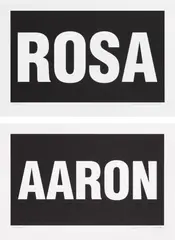Allan McCollum, Rosa; and Aaron, from Friends and Family, 2004, Two digital inkjet prints, on Archival paper, with full margins
