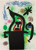 Joan Miró, La Harpie (The Harpy) (D. 506), 1969, Etching and aquatint with carborundum in colors, on Arches paper, the full sheet
